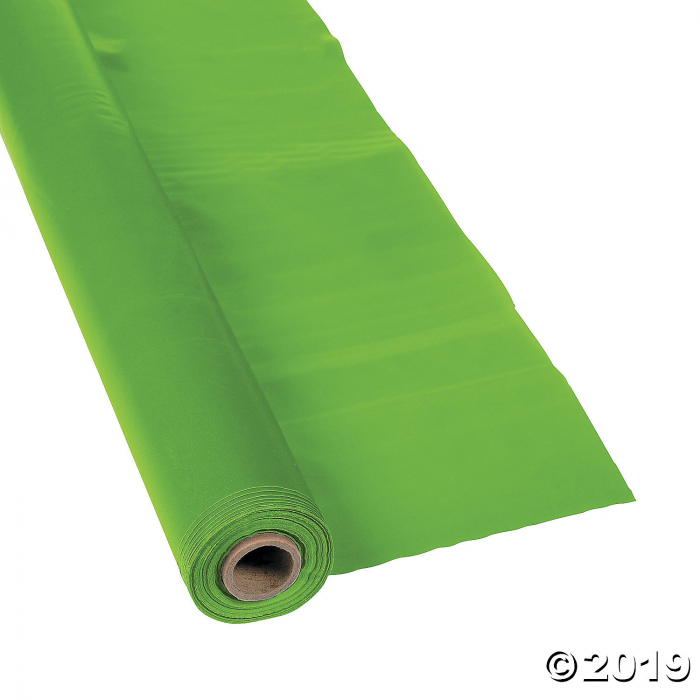 Lime Green Plastic Tablecloth Roll (100 ft)
