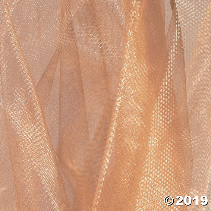 Copper Organza Round Table Overlay (1 Piece(s))