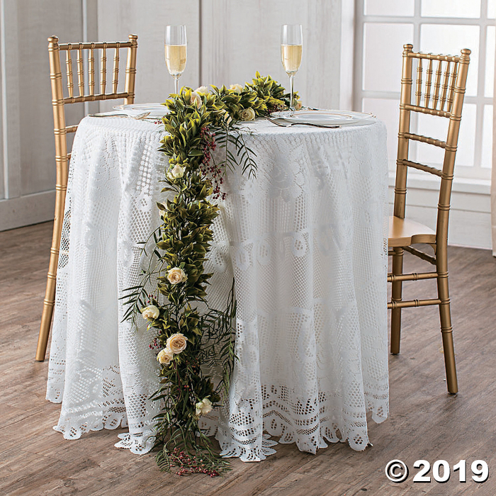 Round White Lace Tablecloth