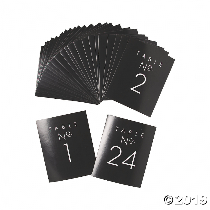 Black Formal Table Numbers 1-24 (1 Unit(s))