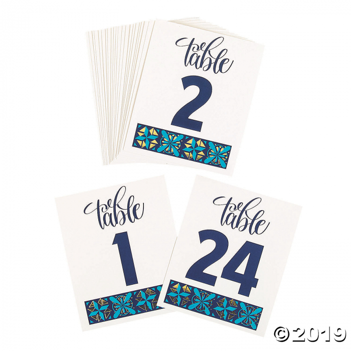 Mexican Floral Wedding Table Numbers (24 Piece(s))