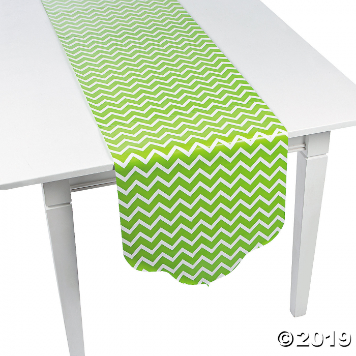 Lime Green Chevron & Polka Dot Table Runner (1 Piece(s))