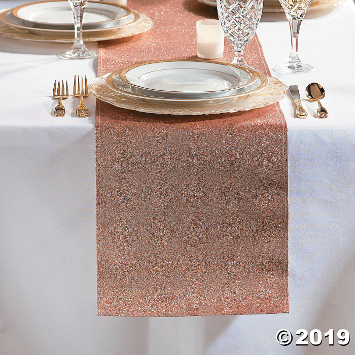 Rose Gold Glitter Table Runner (1 Piece(s))