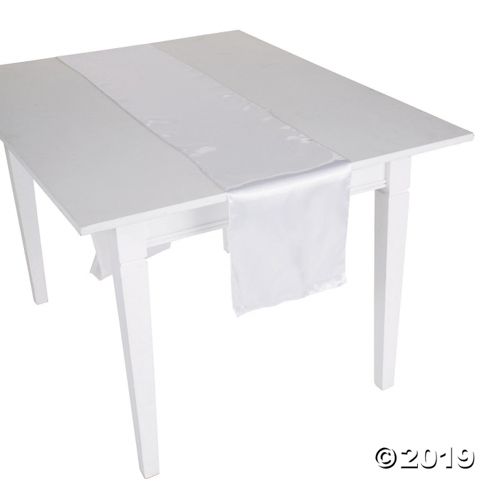 White Satin Table Runner (1 Piece(s))