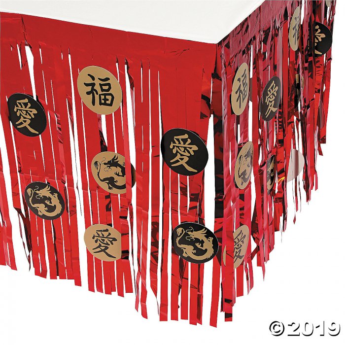 Asian Table Skirt with Cutouts (1 Piece(s))