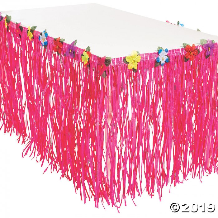 Luau Pink Table Skirt (1 Piece(s))