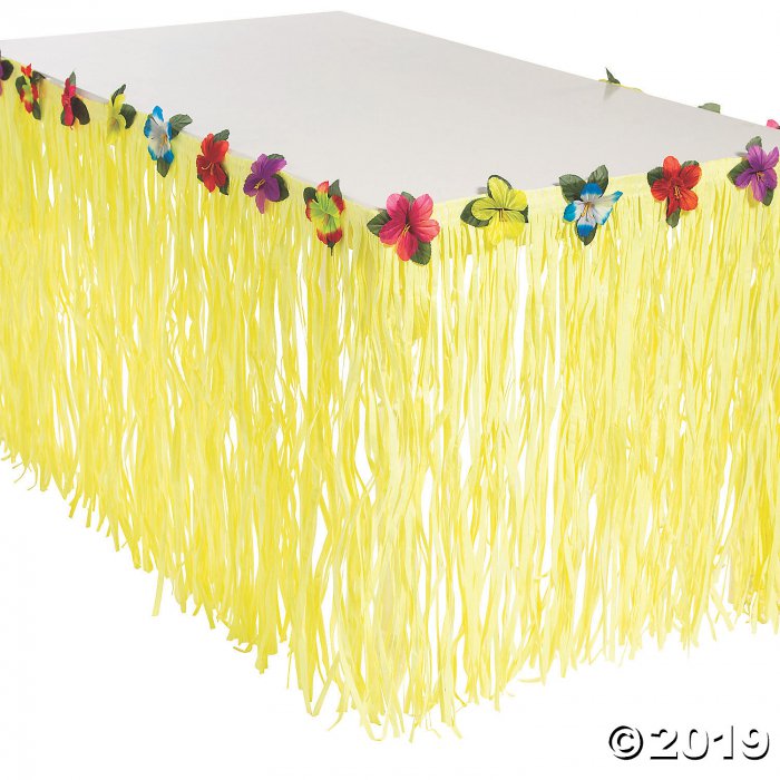 Luau Yellow Table Skirt (1 Piece(s))