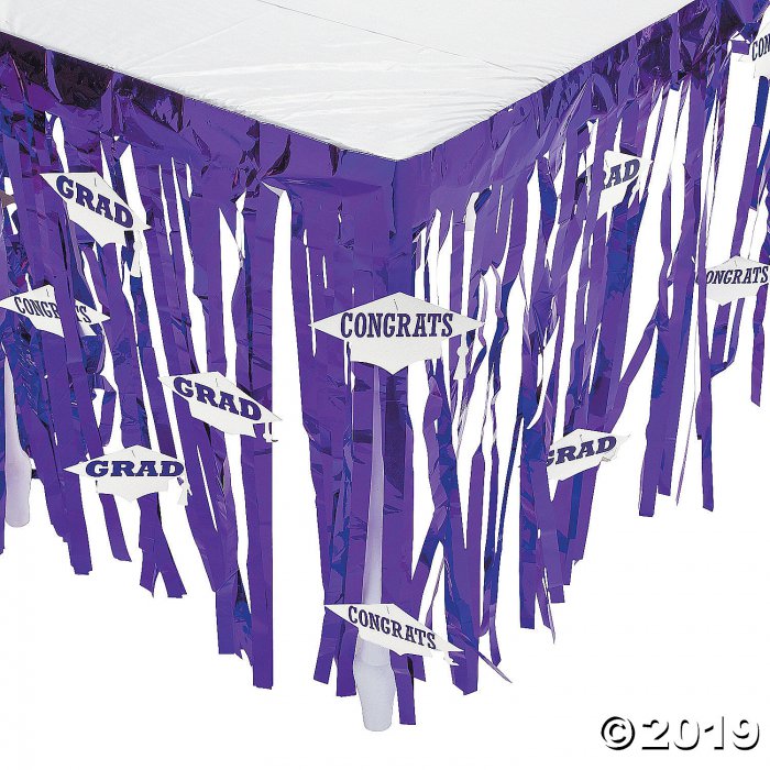 Purple Congrats Grad Table Skirt (1 Piece(s))