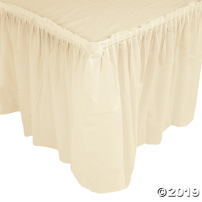 Pleated Ivory Table Skirts (1 Piece(s))