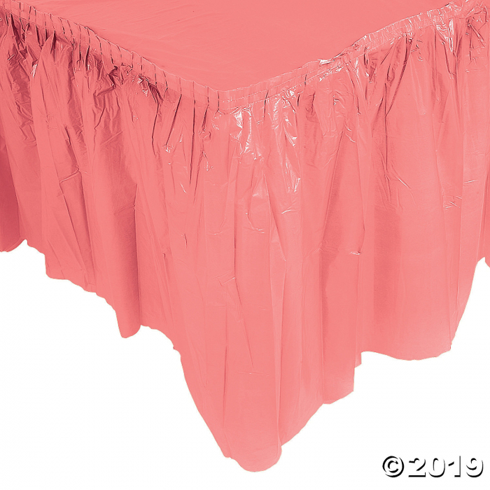 Pleated Coral Table Skirt (1 Piece(s))