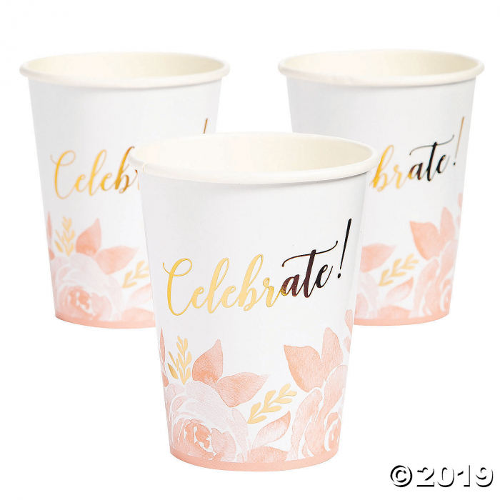 Lillian & Rose Pink & Gold Celebrate Bridal Shower Tableware Set (1 Set(s))