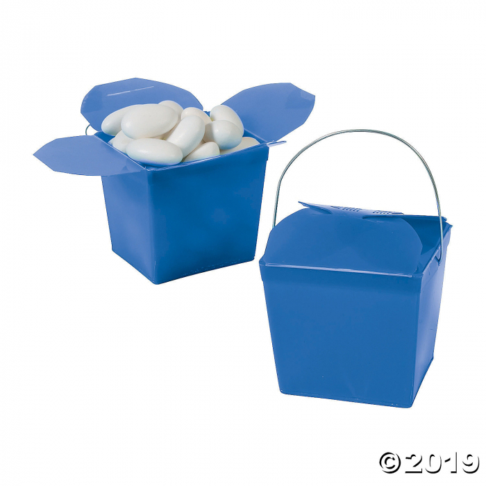 Mini Blue Takeout Boxes (Per Dozen)