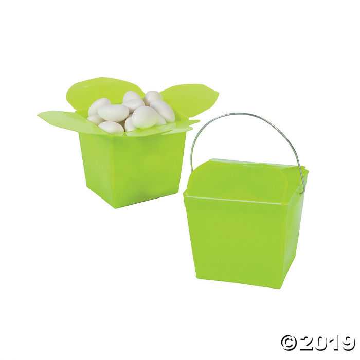 Mini Lime Green Takeout Boxes (Per Dozen)