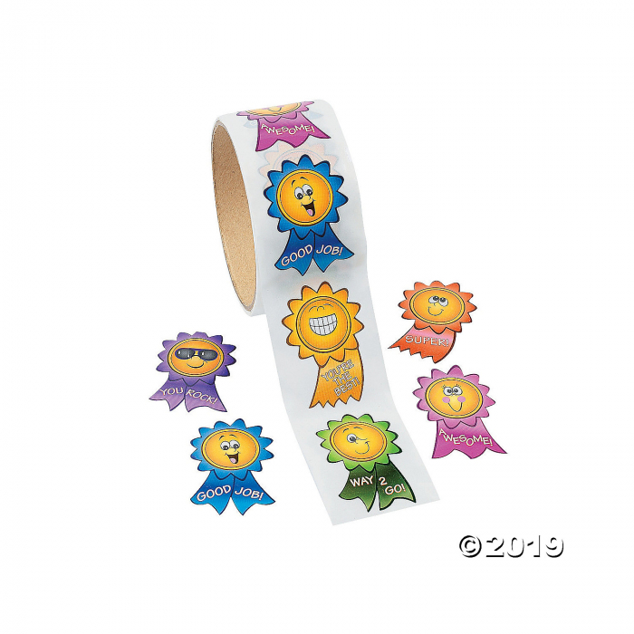 Motivational Smile Face Sticker Rolls (1 Roll(s))