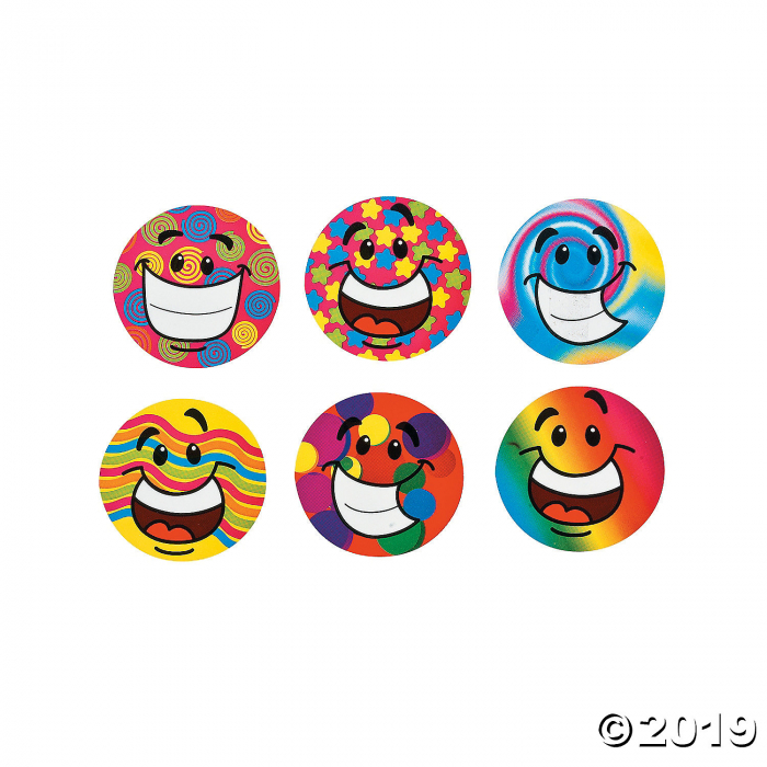 Funky Smile Face Sticker Rolls (1 Roll(s))