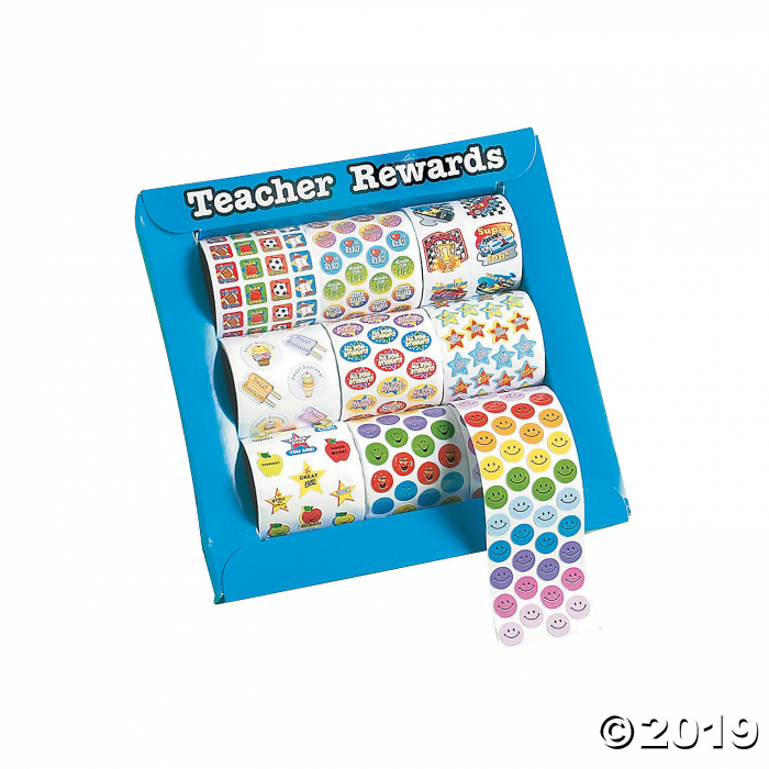 Mini Teacher reward Rolls of Stickers Assortment (9 Roll(s))