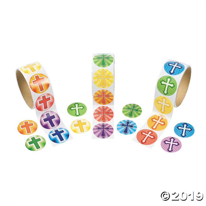 Rainbow Cross Rolls of Stickers (3 Roll(s))