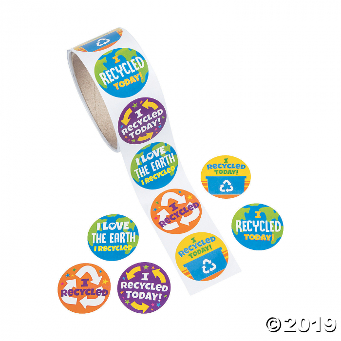 I Recycled Today Stickers (1 Roll(s))