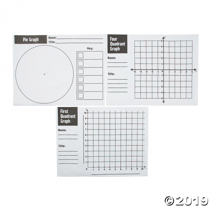 Color Your Own Intermediate Math Graphing Posters (30 Piece(s))