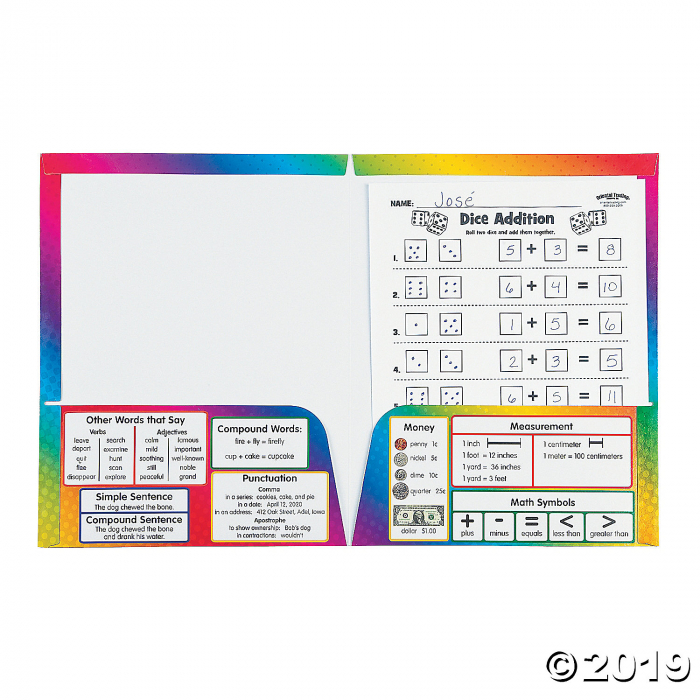 2nd Grade Common Core Pocket Folders (Per Dozen)
