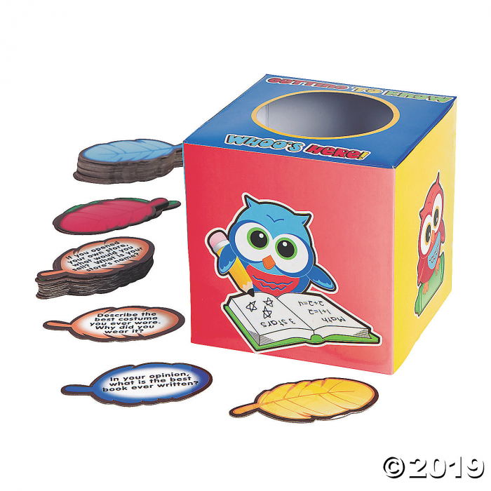 Icebreaker Owl Box and Question Card Set Brain Teasers (1 Set(s