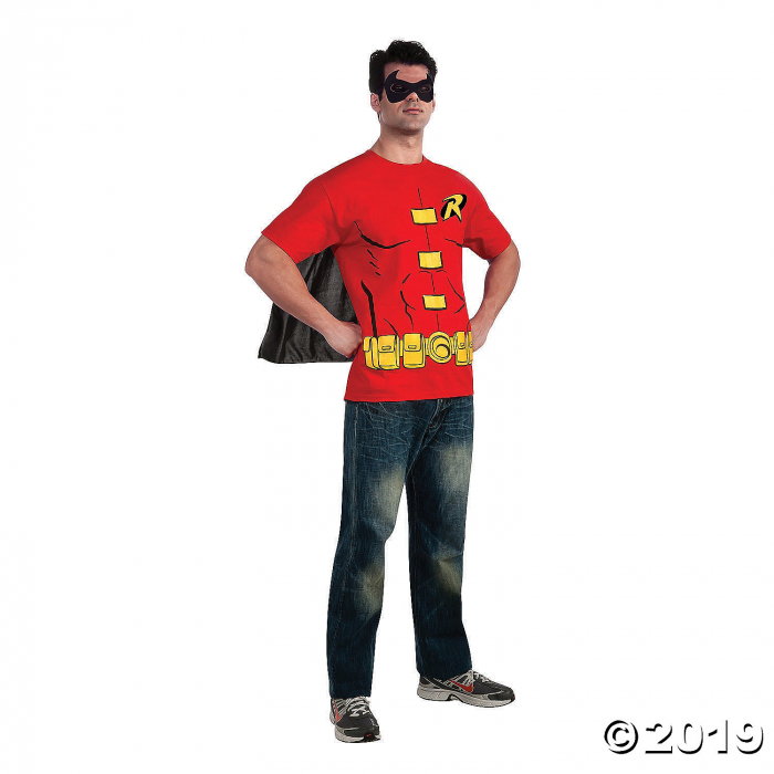 Men's Robin T-Shirt with Cape Costume - Extra Large (1 Piece(s)) Men's Robin T-Shirt with Cape Costume - Extra Large (1 Piece(s))
