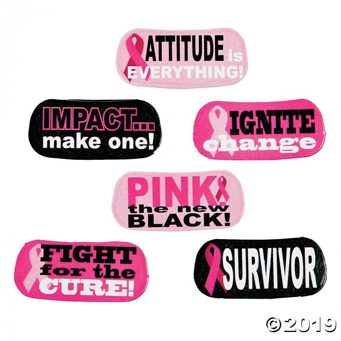 Pink Awareness Ribbon Face Tattoos (6 Sheet(s))