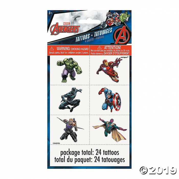 Marvel Comics The Avengers Temporary Tattoos (24 Piece(s))