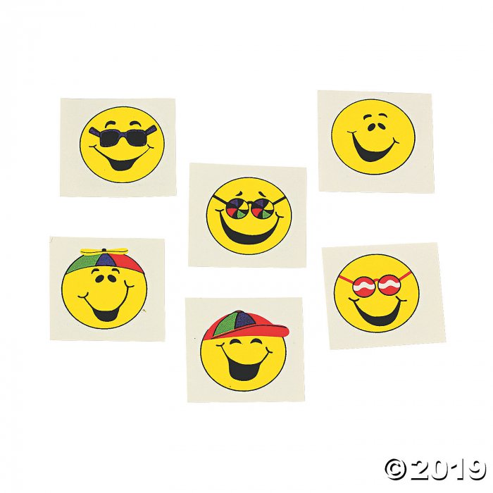 Goofy Smile Face Tattoos (72 Piece(s))