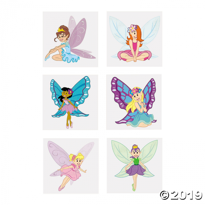 Fairy Princess Glitter Temporary Tattoos (72 Piece(s))
