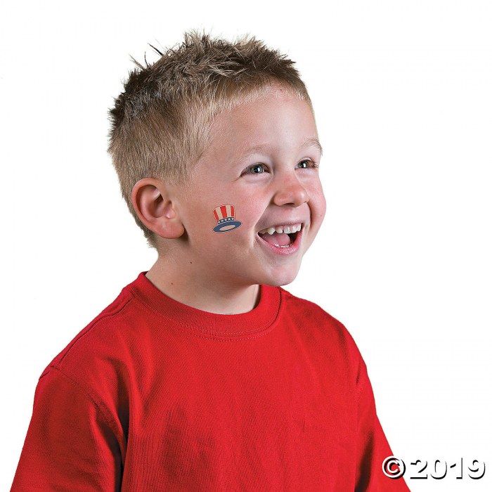 Glow-in-the-Dark Patriotic Tattoos (72 Piece(s))