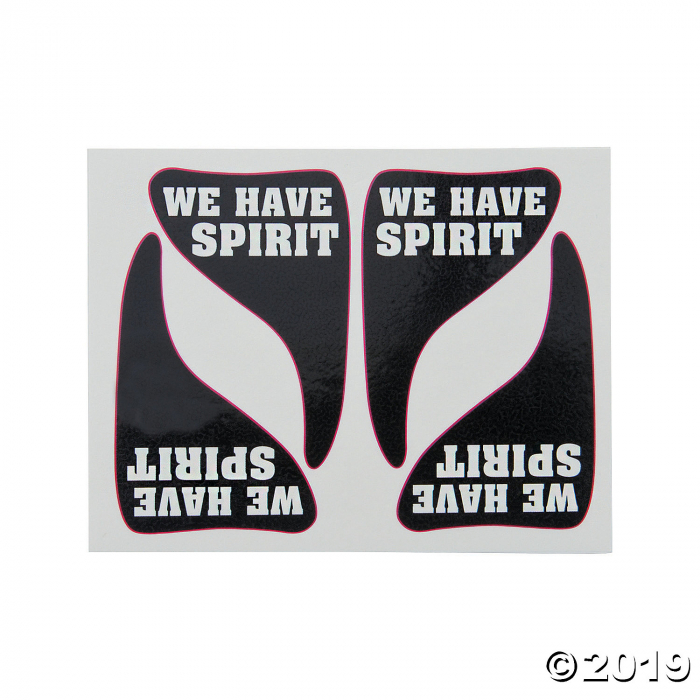 School Spirit Eyeblack Tattoos - Black (6 Sheet(s))