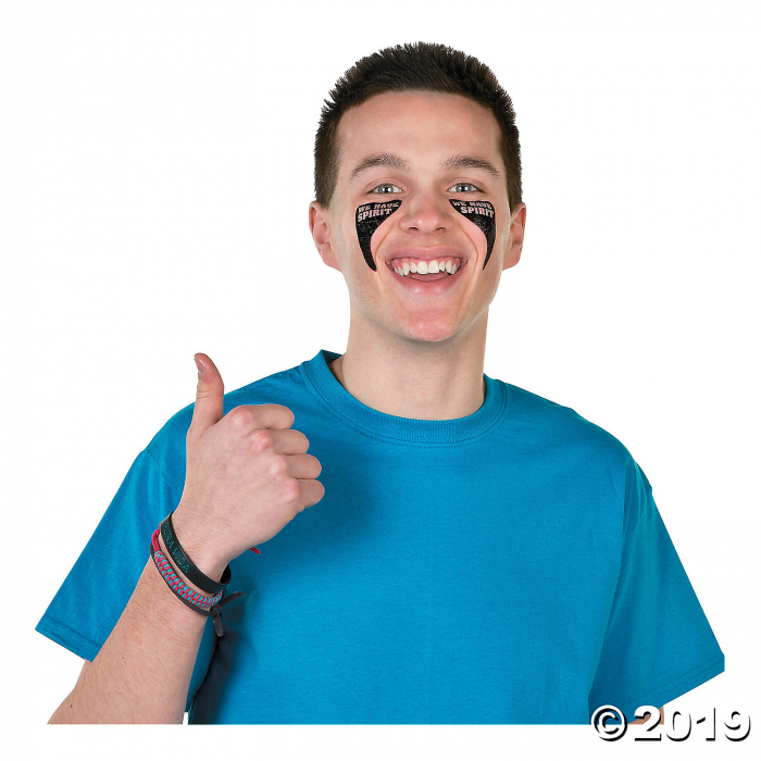 School Spirit Eyeblack Tattoos - Black (6 Sheet(s))