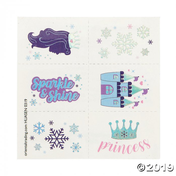 Winter Princess Sparkle Tattoos (72 Piece(s))