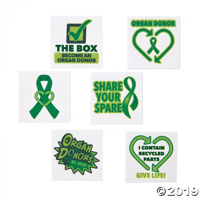 Organ Donor Awareness Tattoos (Per Dozen)