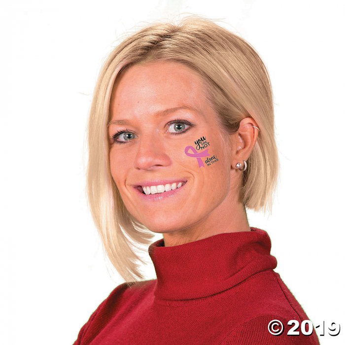 Pink Ribbon Glitter Tattoos (Per Dozen)