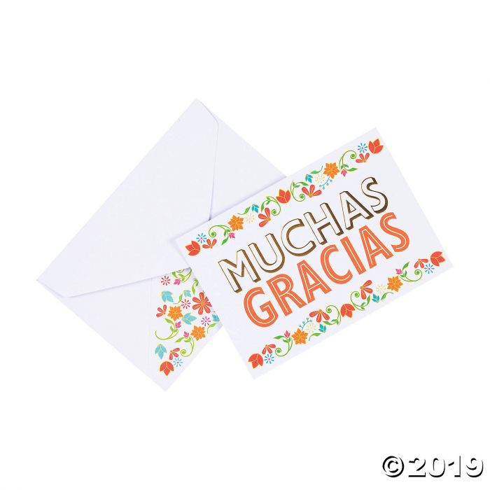 Muchas Gracias Thank You Cards (Per Dozen) | GlowUniverse.com