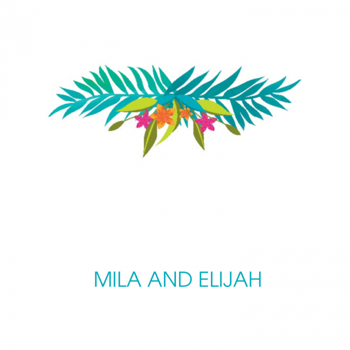 Personalized Tropical Wedding Thank You Cards (25 Piece(s))