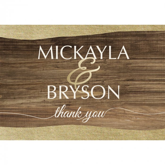 Personalized Rustic Chic Thank You Cards (25 Piece(s))