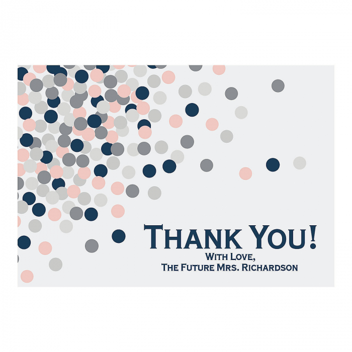 Personalized Confetti Shower Thank You Cards (10 Piece(s))