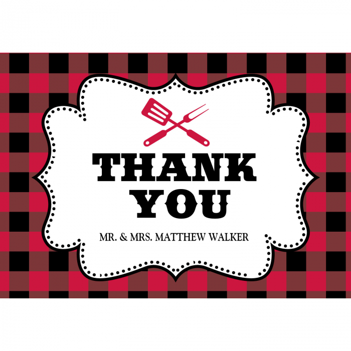 Personalized I Do BBQ Thank You Cards (10 Piece(s))