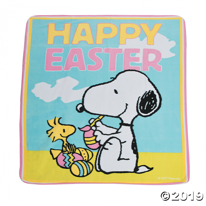 Peanuts Easter Fleece Throw 1 Piece s GlowUniverse