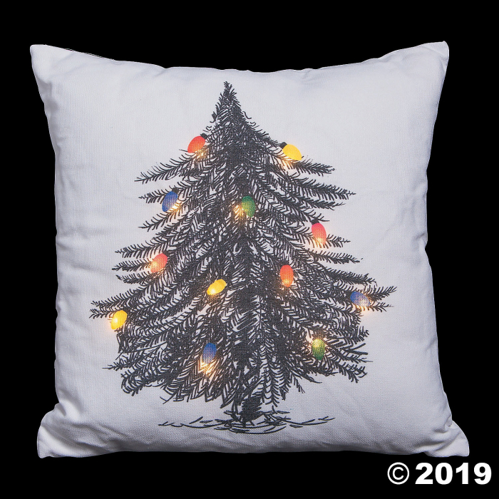 Light Up Christmas Tree Pillow 1 Piece s GlowUniverse