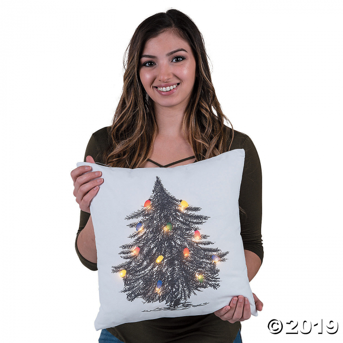 Light-Up Christmas Tree Pillow (1 Piece(s))