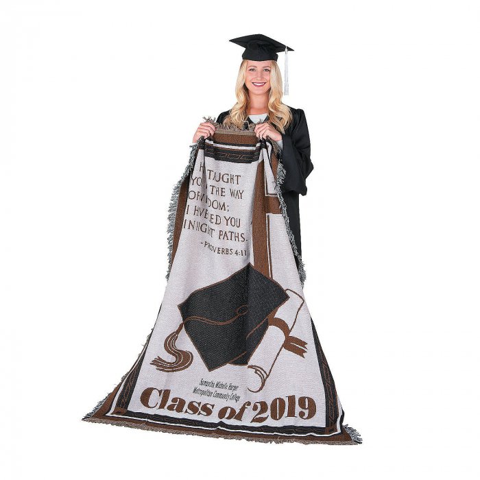 Personalized Class of 2019 Religious Graduation Throw (1 Piece(s))