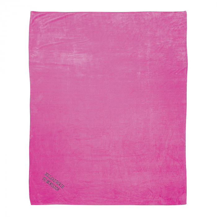 Personalized Pink Stadium Blanket with Black Embroidery (1 Piece(s))