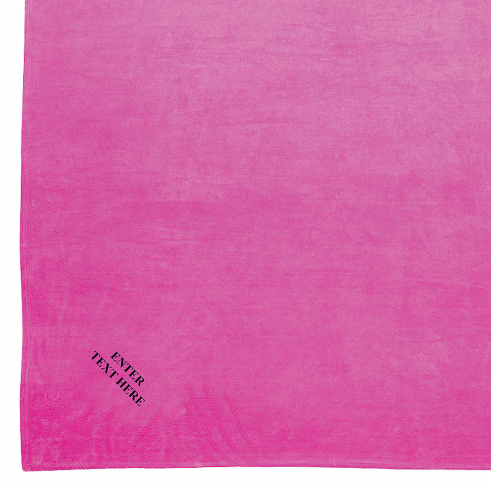 Personalized Pink Stadium Blanket with Black Embroidery (1 Piece(s))