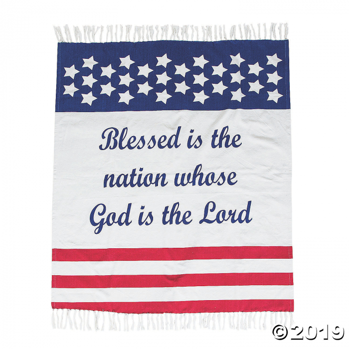 Religious Patriotic Throw Blanket (1 Piece(s))
