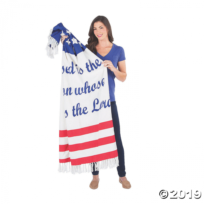 Religious Patriotic Throw Blanket (1 Piece(s))