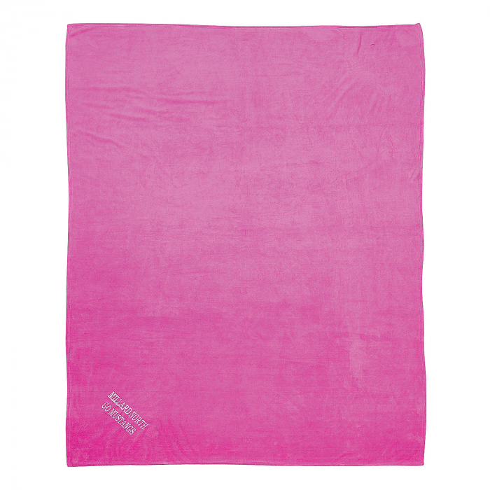 Personalized Pink Stadium Blanket with White Embroidery (1 Piece(s))